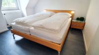 Ferienwohnung Auengl&uuml;ck Ilmenau - Schlafzimmer mit qualitativ hochwertigem Doppelbett